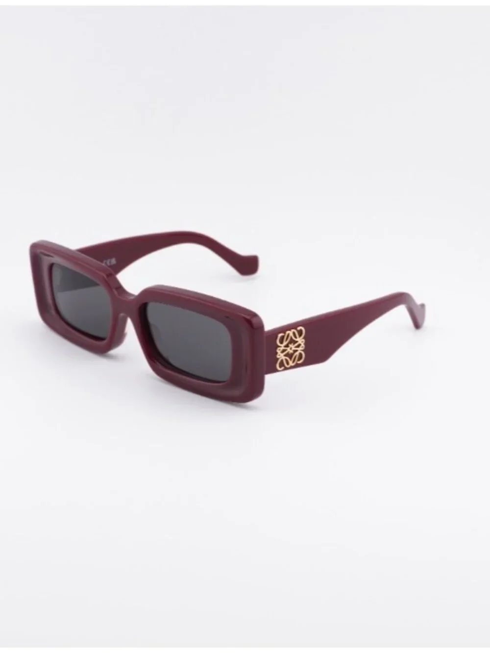 Loewe LW40102F 66A Sunglasses Red Rectangle Frame, Grey Lenses